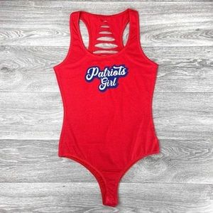 Red Patriots Girl Team Bodysuit mom/mothers gift